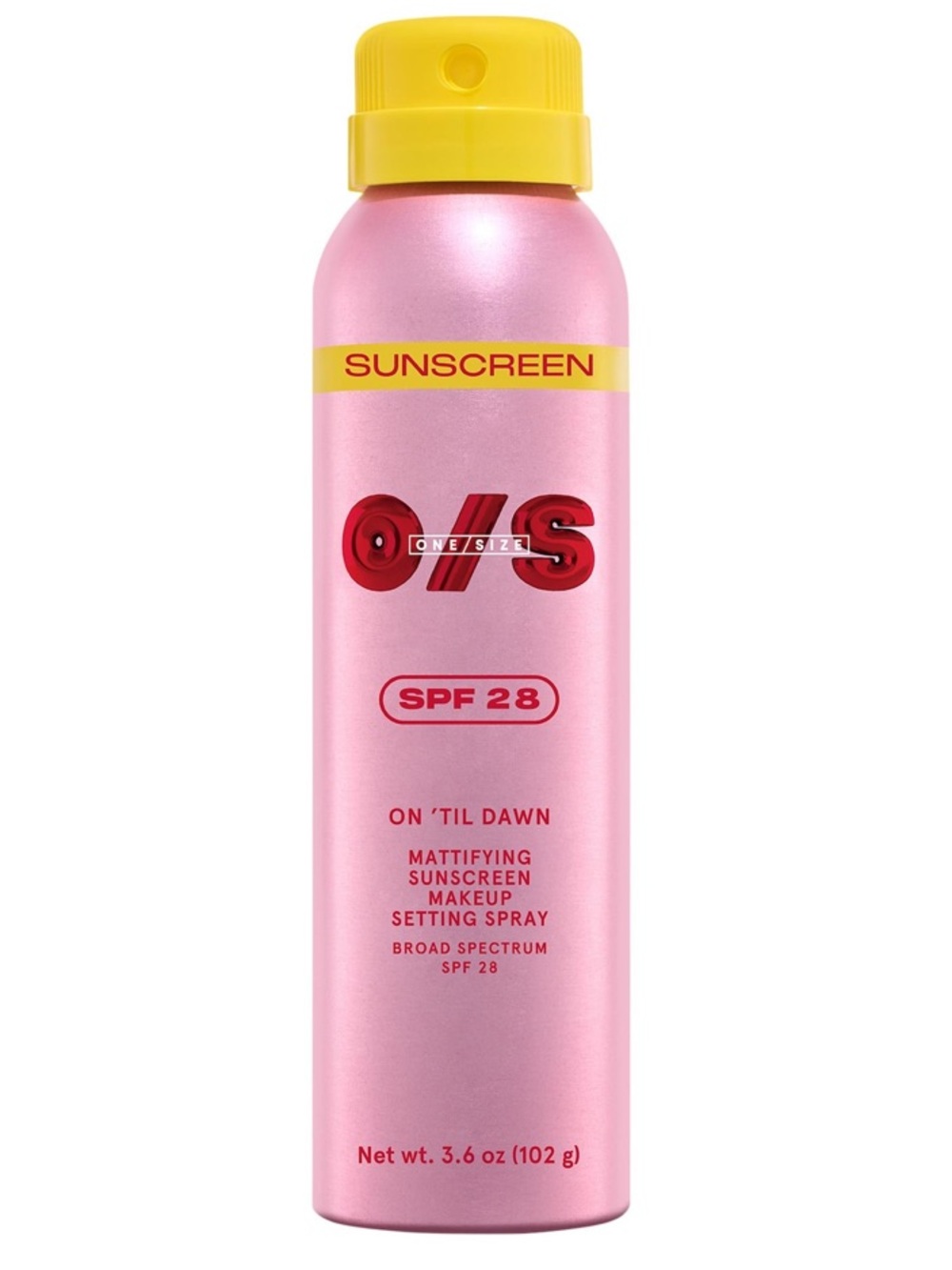 One/Size On 'Til Dawn Mattifying Sunscreen SPF 28 Spray New FullSz